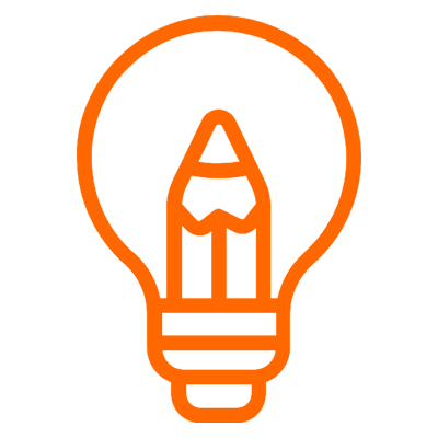 Icono bombilla para creatividad para ThinkAboutPlanet