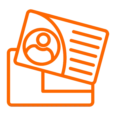 Icono Tarjeta con ID para Identidad Corporativa para ThinkAboutPlanet